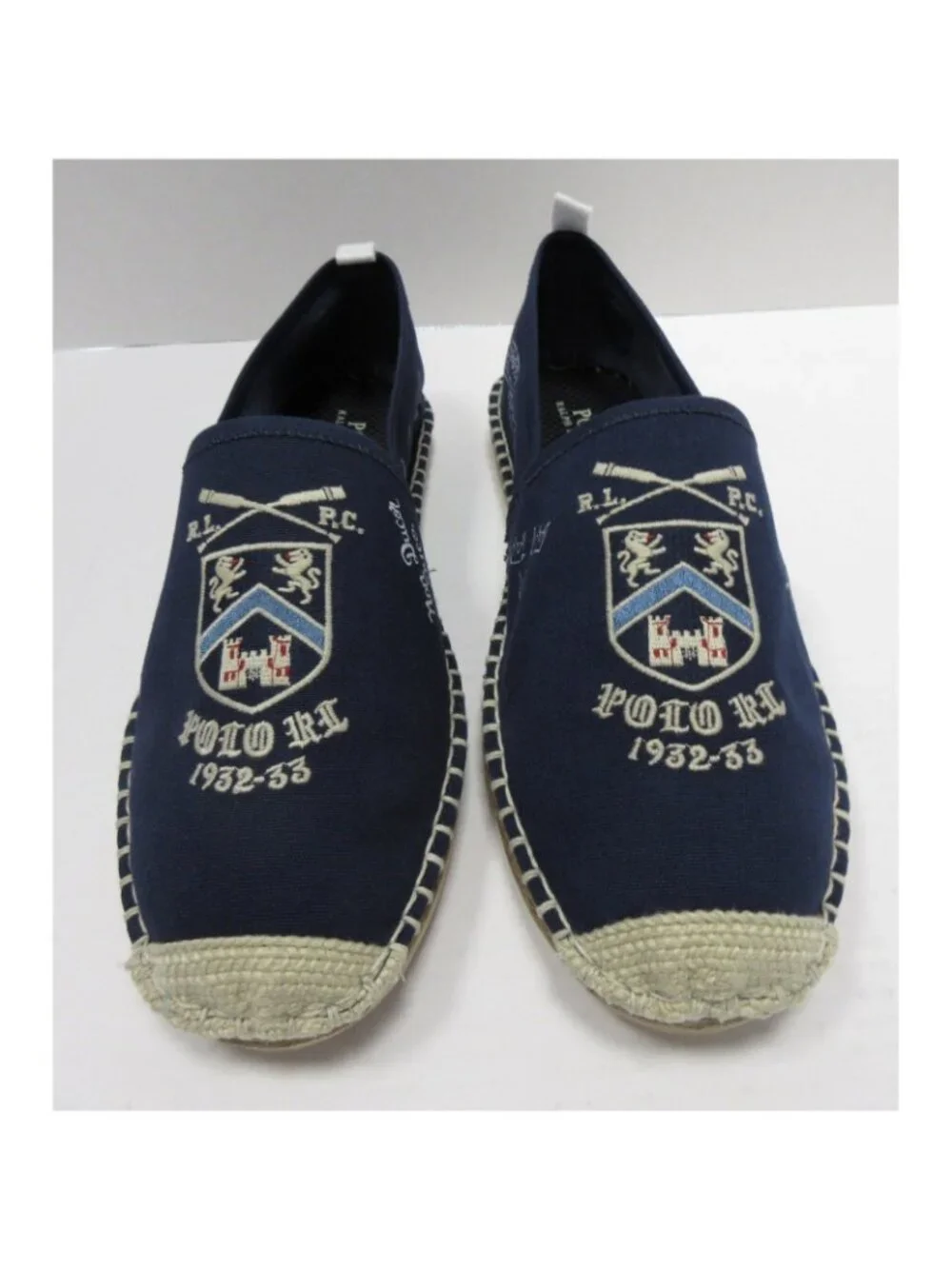 Polo Ralph Lauren Shoes 11 D Barron Espadrille Loafer Crest Canvas